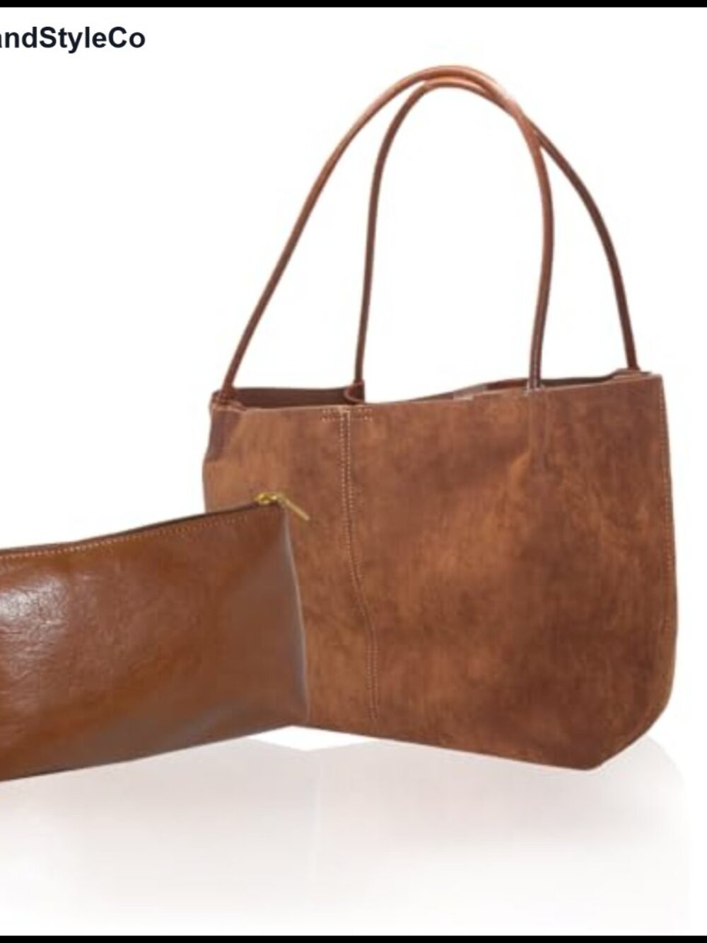 Faux Suede Large Tote Bag for Women, Soft Slouchy Hobo Shoulder Bag
